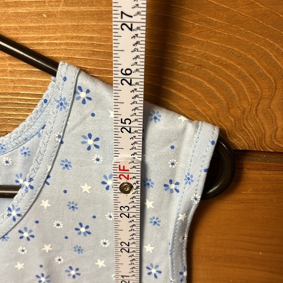 Cascade Blues women’s Tank Shirt top light blue floral XL‎ 18 lightweight summer - Picture 3 of 8